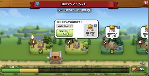 連続クリアイベントの初期画面