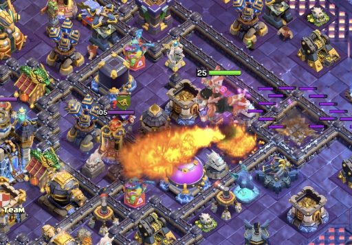 炎を吐きながら移動する